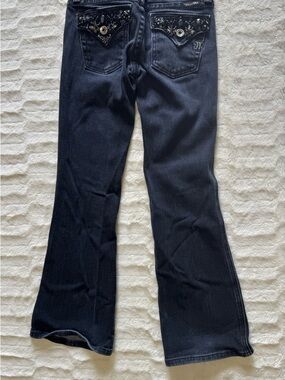 Miss Me Black Embellished Back-Pocket Kids Jeans